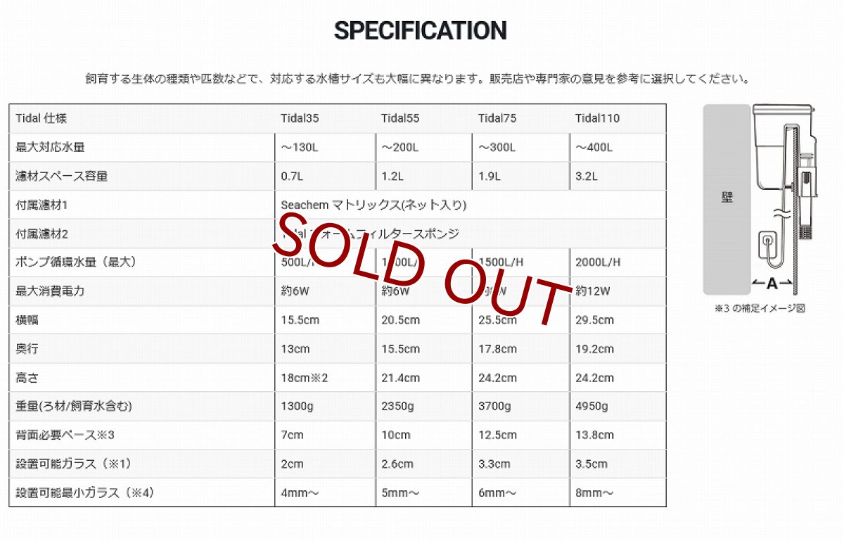 画像3: 【飼育用品・器具】外掛け式フィルター Tidal 35 (3)