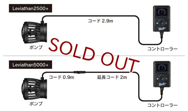 飼育用品・器具】【水中ポンプ】ZOOX リヴァイアサン 2500 + (海水用