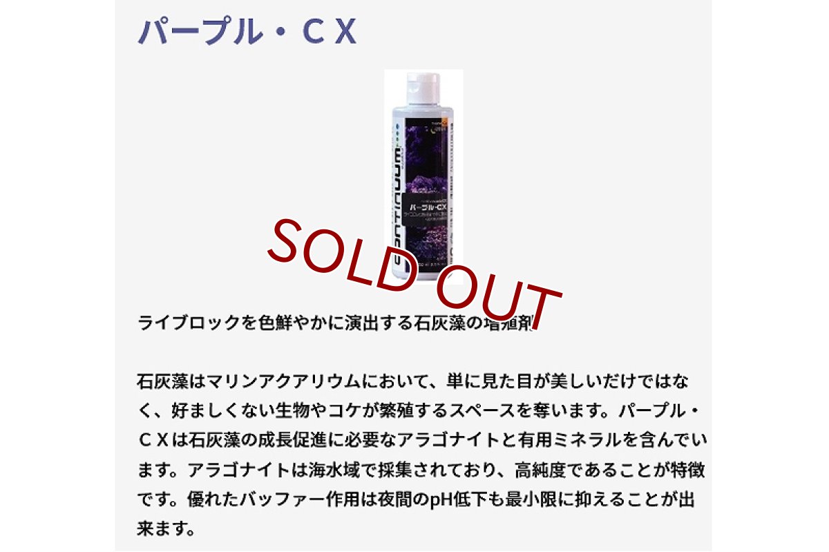 画像1: 【飼育用品・添加剤】【通販】【取り寄せ商品】 AQUA GEEK パープル　CX  250ml ライブロックなどの石灰藻増殖剤 海水用 (1)