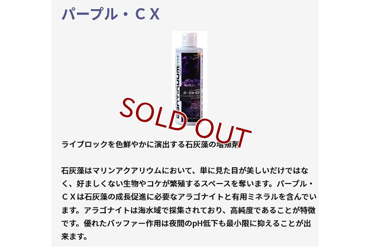 画像1: 【飼育用品・添加剤】【通販】【取り寄せ商品】 AQUA GEEK パープル　CX  500ml ライブロックなどの石灰藻増殖剤 海水用 (1)