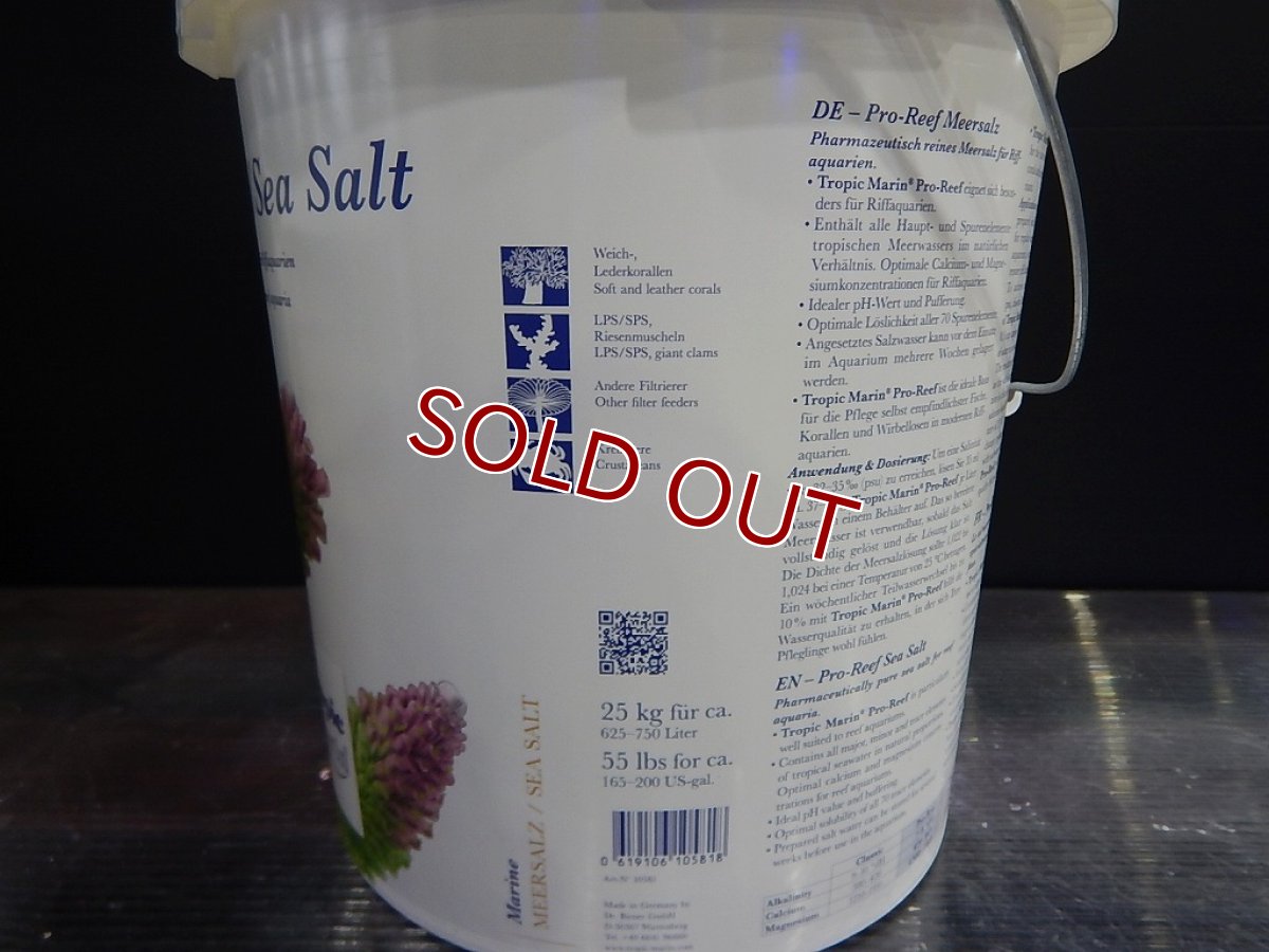 画像2: 【飼育用品】【通販】Tropic Marin PRO-REEF SEA SALT 25kg  750L【人工海水】 (2)