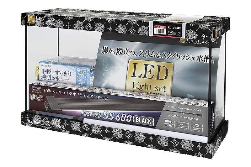 画像1: 【飼育用品・器具】【水槽】レグラスF-600SH/B F-LEDライトセット(淡水 海水用) (1)