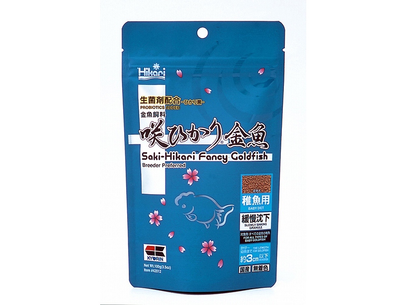 飼育用品 餌 キョーリン 咲ひかり金魚稚魚用 緩慢沈下 100g 乾燥餌 淡水用 餌 ペットバルーン ネットショップ